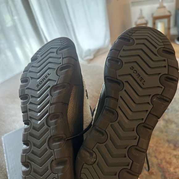 Sorel Explorer II Joan Cozy 100g Boots Snow Black/ Sea Salt Women's Size 7 - Picture 5 of 5